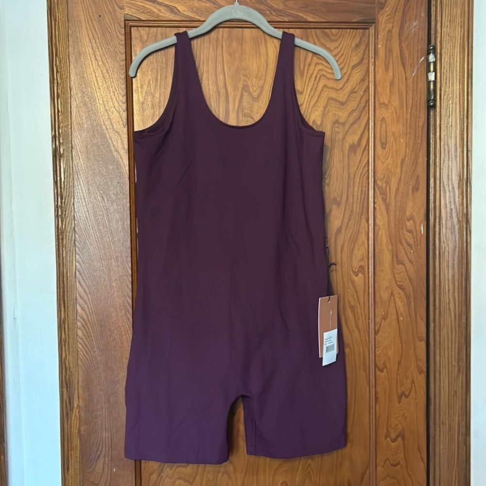 Girlfriend Collective unitard onesie shorts NWT